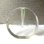massief ronde solifleur blokglazen vaas, Antiek en Kunst, Antiek | Glas en Kristal, Ophalen of Verzenden