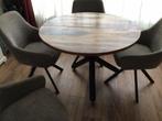 eettafel rond, Ophalen, Gebruikt, 100 tot 150 cm, Rond