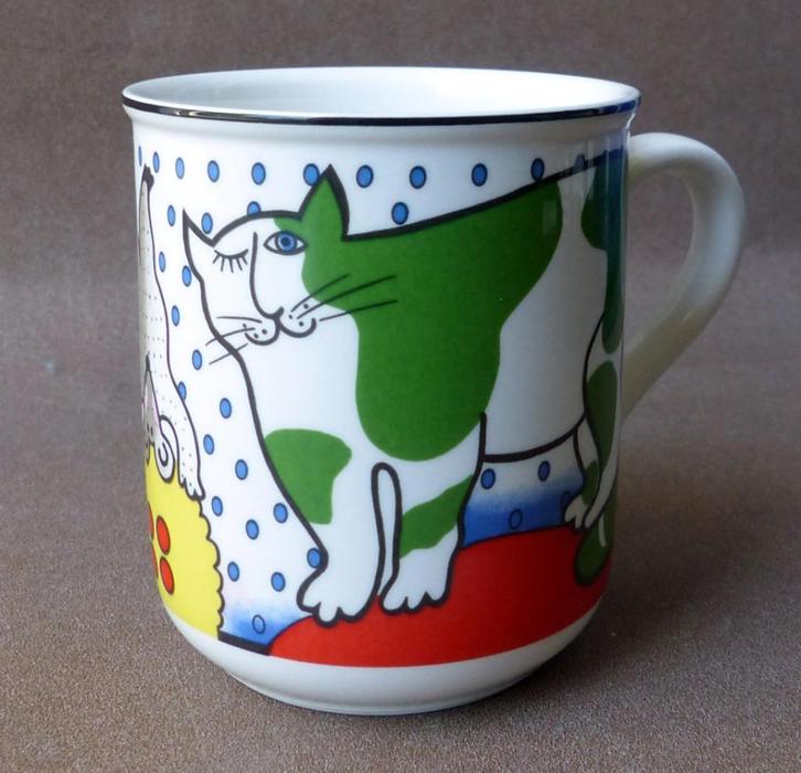 Villeroy & Boch Animal Park beker katten muis R. Benedikt, Huis en Inrichting, Keuken | Servies, Zo goed als nieuw, Kop(pen) en/of Schotel(s)