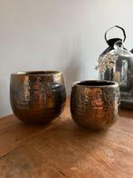 Bloempotten brons, Tuin en Terras, Bloempotten, Ophalen, Rond, Binnen, Zo goed als nieuw