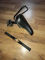 Buiszadel fiets, Fietsen en Brommers, Fietsaccessoires | Fietsstoeltjes, Ophalen of Verzenden, Gebruikt, Voorzitje, Voetsteuntjes