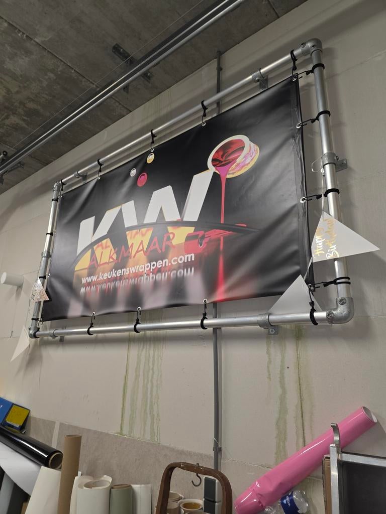 Aluminium buizen frame 230x130cm, Ophalen