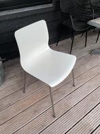 Eethoekstoel hard kunststof, mat wit, Huis en Inrichting, Stoelen, Ophalen, Kunststof, Wit, Zo goed als nieuw