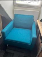 Blauwe loveseat 1 persoon, Ophalen, Eenpersoons, 75 tot 100 cm, Zo goed als nieuw