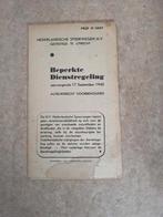 NS - beperkte dienstregeling 17 sept 1945, Boek of Tijdschrift, Ophalen of Verzenden, Trein, Zo goed als nieuw