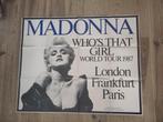 Madonna poster 90 x 110 cm 1987 who's that girl world tour, Verzamelen, Posters, Gebruikt, Ophalen of Verzenden, Rechthoekig Staand