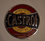 Castrol motor oil aluminium wandbord garagebord mancave, Verzamelen, Ophalen of Verzenden, Nieuw, Reclamebord