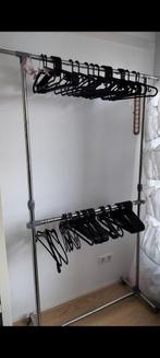 Dubbel Garderoberek - Kledingrek - Verstelbaar, Ophalen, Met wielen, Zo goed als nieuw
