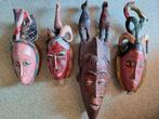 Guro baule yaure maskers Ivoorkust 4 stuks, Antiek en Kunst, Ophalen