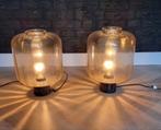 QAZQA Qara Design Tafellampen Set van 2, Ophalen, Design, Zo goed als nieuw, Glas