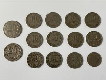 14 Antieke Argentijnse Argentinië munten (5,10&20 centavos) beschikbaar voor biedingen