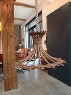 Vintage XL Hanglamp, Ophalen, Gebruikt, Hout, 50 tot 75 cm