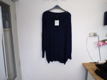 Blauw vestje Adia ingeweven streepje rug XL - 54/56 nieuw! beschikbaar voor biedingen