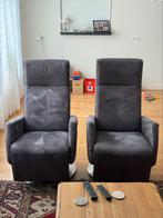 2 Lederen fauteuils, Huis en Inrichting, Ophalen, Zo goed als nieuw, 75 tot 100 cm, 50 tot 75 cm