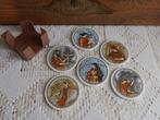 Vintage keramiek onderzetters in houder Grieks aardewerk, Ophalen of Verzenden, Zo goed als nieuw, Glas of Kopje