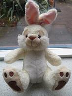 Konijn Nicotoy wit met crèmekleurige snuit en voetzolen, Ophalen of Verzenden, Zo goed als nieuw, Konijn