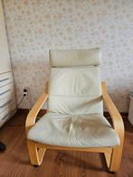 IKEA stoel. Witte lederen bekleding. In goede staat., Huis en Inrichting, Ophalen, Gebruikt, Eenpersoons, Minder dan 150 cm