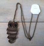 Vintage ketting / halsketting met uil / uiltje (nieuw) brons, Overige kleuren, Nieuw, Ophalen of Verzenden, Overige materialen
