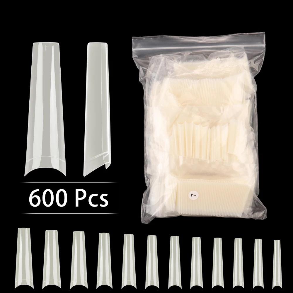 600 stuks XXL Lange Ballerina Nagels Tips Extra, Overige kleuren, ., Nieuw, Ophalen of Verzenden