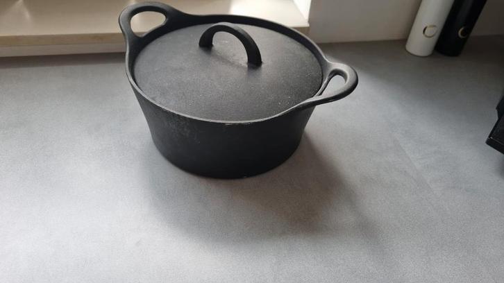 Hackman Gietijzeren Pan 25cm - Topkwaliteit!, Huis en Inrichting, Keuken | Potten en Pannen, Gebruikt, Koekenpan of Braadpan, Gietijzer