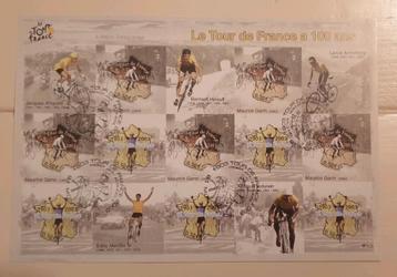 Tour de France afbeelding postzegelvel 100 jaar Tour  beschikbaar voor biedingen