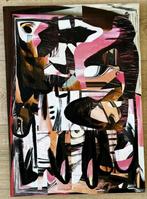 Jelte van der Lugt - Collage & Acryl, Ophalen of Verzenden