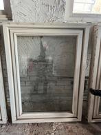 3x Meranti Kozijnen met Dubbel Glas - 90x120cm, Doe-het-zelf en Verbouw, Glas en Ramen, Ophalen, Gevelraam of Ruit, Gebruikt, 80 tot 120 cm