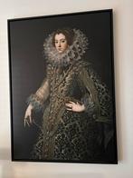 Canvas Schilderij in Zwarte Baklijst, Antiek en Kunst, Kunst | Schilderijen | Klassiek, Ophalen of Verzenden