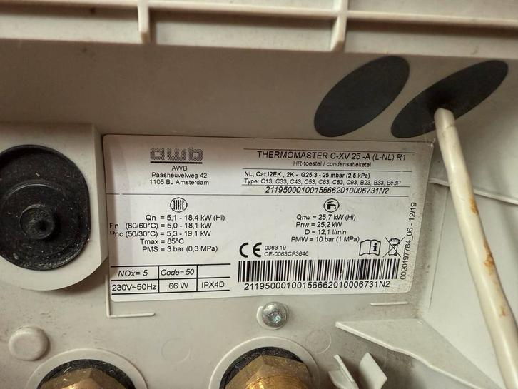 AWB Thermomaster CV Ketel - Zo Goed Als Nieuw!, Doe-het-zelf en Verbouw, Geisers en Boilers, Zo goed als nieuw, Geiser, Aardgas