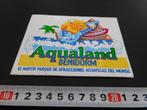 sticker Spanje Benidorm AQUALAND, Ophalen, Zo goed als nieuw, Bedrijf of Vereniging