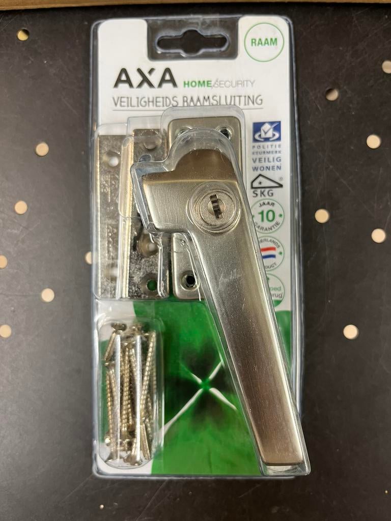 Veiligheids Raamboom AXA 3319, Aluminium F1 Linkswijzend Met Cilinderslot Skg R Kierstand En Opbouwsluitkom