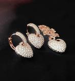Rose Gold Plated set met zirkonia’s, Verzenden, Nieuw, Goud, Overige materialen