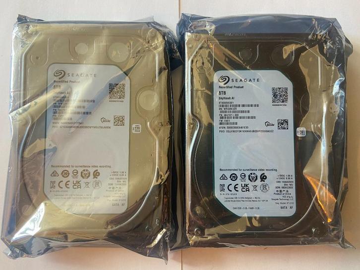 Seagate Skyhawk 8tb NAS/NVR HDD *ST8000VE001 (AI versie), Computers en Software, Harde schijven, Nieuw, HDD, SATA, Ophalen of Verzenden
