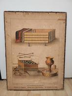 Bijbelse schoolplaat. Maat: H. 75cm. B: 55cm., Antiek en Kunst, Ophalen, Geschiedenis