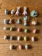 23 Paashangers houten pasen hout hanger paasdecoratie pastel, Diversen, Ophalen of Verzenden, Zo goed als nieuw