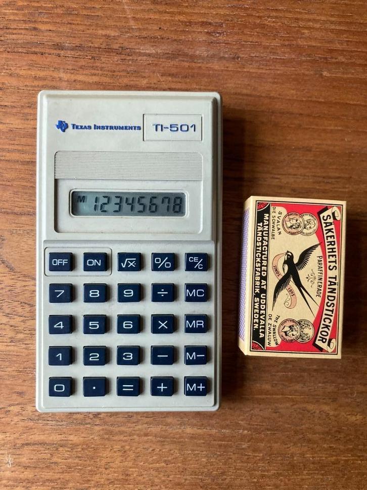 Texas Instruments Ti-501 rekenmachine jaren 80 eighties, Diversen, Rekenmachines, Zo goed als nieuw, Ophalen of Verzenden