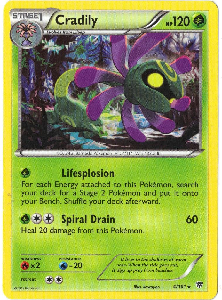 Plasma Blast,  Cradily [rare] 4/101, Verzenden, Nieuw, Losse kaart