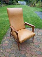 Vintage stoel Deens design cognackleur, Ophalen, Vintage Deens design, Kunststof, Gebruikt