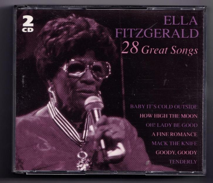 2 CD Ella Fitzgerald – 28 Great Songs, Cd's en Dvd's, Cd's | Jazz en Blues, Zo goed als nieuw, Jazz, 1980 tot heden, Ophalen of Verzenden