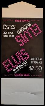 Elvis Presley-Sahara Tahoe Beverage Card Casino 1976, Ophalen of Verzenden, Zo goed als nieuw, Foto of Kaart