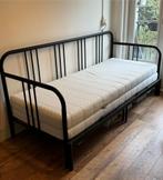 IKEA sofa-bed with 2 mattresses (88-163x207 cm), Ophalen, Zwart, Tweepersoons, Zo goed als nieuw