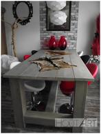 Kloostertafel / eettafel van steigerhout, Tuin en Terras, Tuintafels, Ophalen of Verzenden, Nieuw, Rechthoekig, Hout