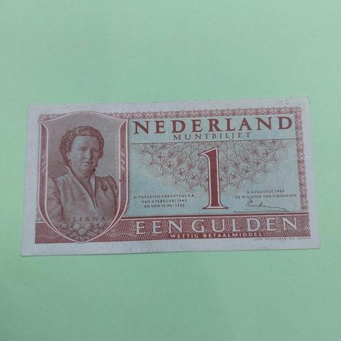 1 gulden Muntbiljet uit 1949 Juliana. In UNC., Postzegels en Munten, Bankbiljetten | Nederland, Los biljet, 2½ gulden, Ophalen of Verzenden