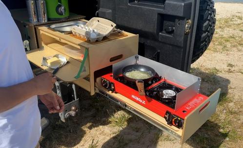 Nieuw! De MOBI-KITCHENBOX, slide in & out keukenbox € 1990,=, Caravans en Kamperen, Camper-accessoires, Nieuw, Ophalen