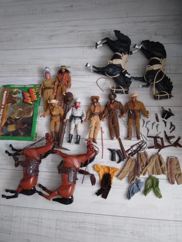 vintage Karl May, Big Jim, Lone ranger figuren met veel acc. beschikbaar voor biedingen