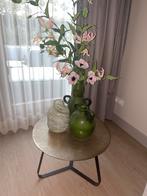 Groene Vazen Set + Kunstbloem, Ophalen, Aardewerk of Porselein, Zo goed als nieuw, Minder dan 50 cm