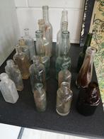 Verzameling oude flesjes 18 stuks in vintage staat verkerend, Ophalen of Verzenden