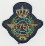 Embleem / patch Koninklijke Luchtmacht 75 jaar, Embleem of Badge, Nederland, Luchtmacht, Ophalen of Verzenden