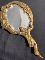 Originele art nouveau handspiegel met Pierot en Maan. Koper, Antiek en Kunst, Ophalen of Verzenden