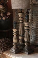 Baluster 'vintage brown' lampenvoet, Huis en Inrichting, Woonaccessoires | Overige, Www.jufbrocante.nl, Www.jufbrocante.nl, Nieuw